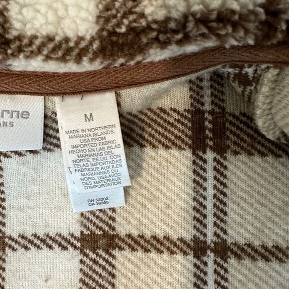 Excellent Used Condition Fuzzy Plaid Jacket Unlined Size Medium Liz Claiborne - Picture 9 of 10